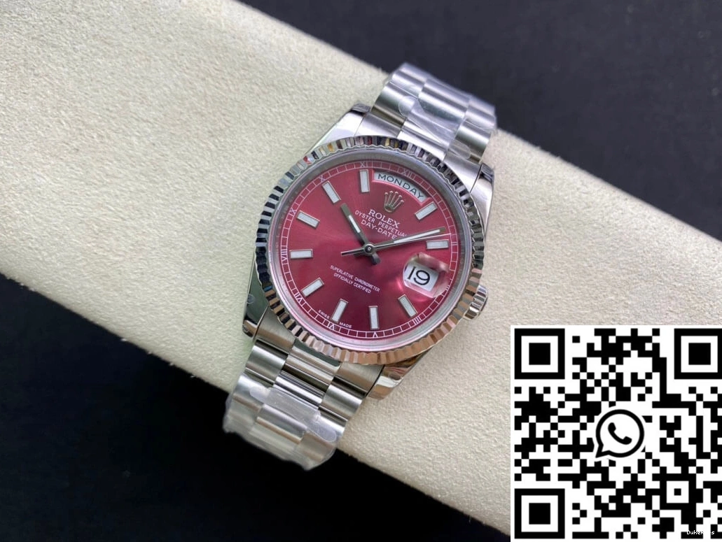 18k Gold 118239 EW Day Date White Rolex Factory 1122